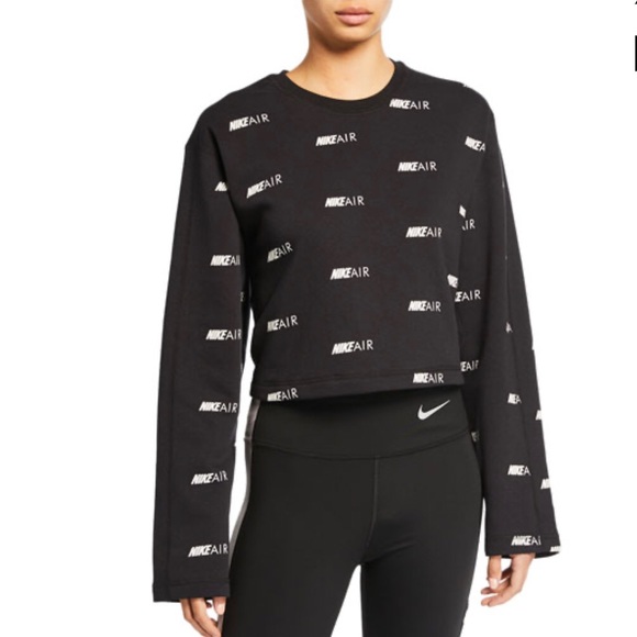 nike logo print sweatshirt